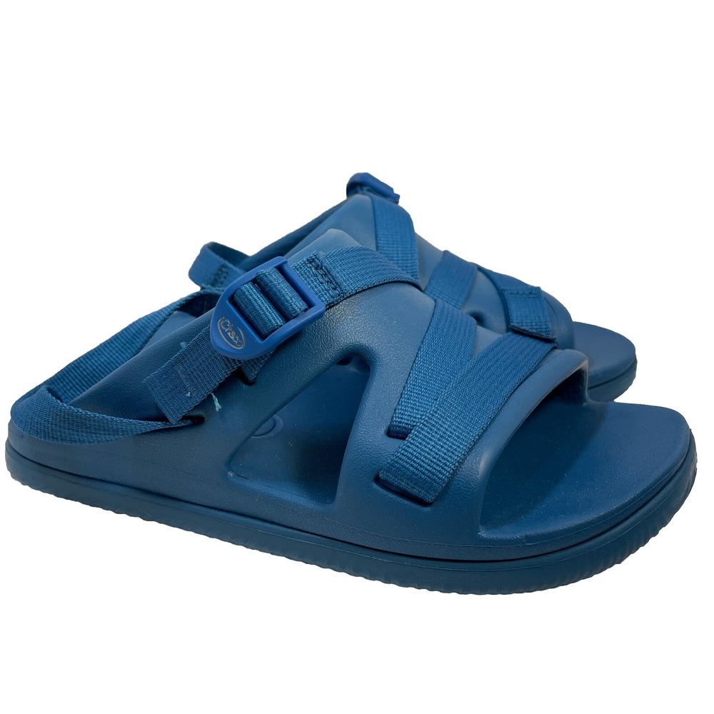 CHACO Chillos Sport Juniors Size 5 Slide Sandals Back Strap Blue Lightweight